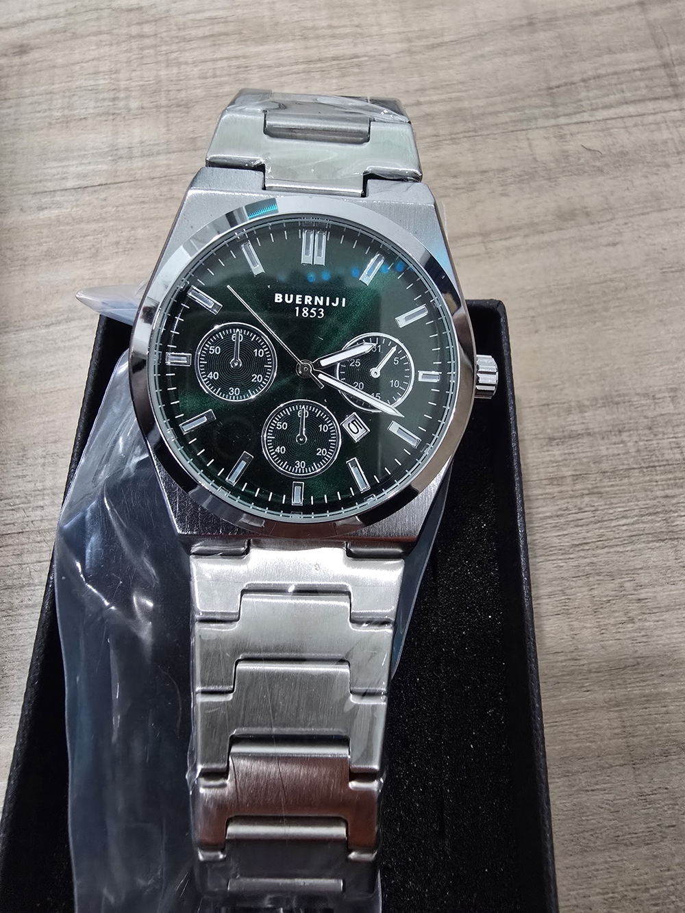 Men's Stainless Steel Authomatic Watch - Green Dial